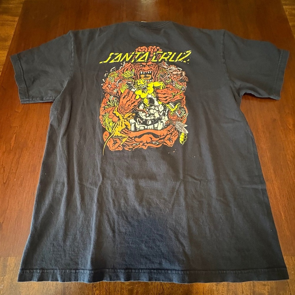 Santa Cruz Skull Explosion Graphic Tee Black Skate Shirt